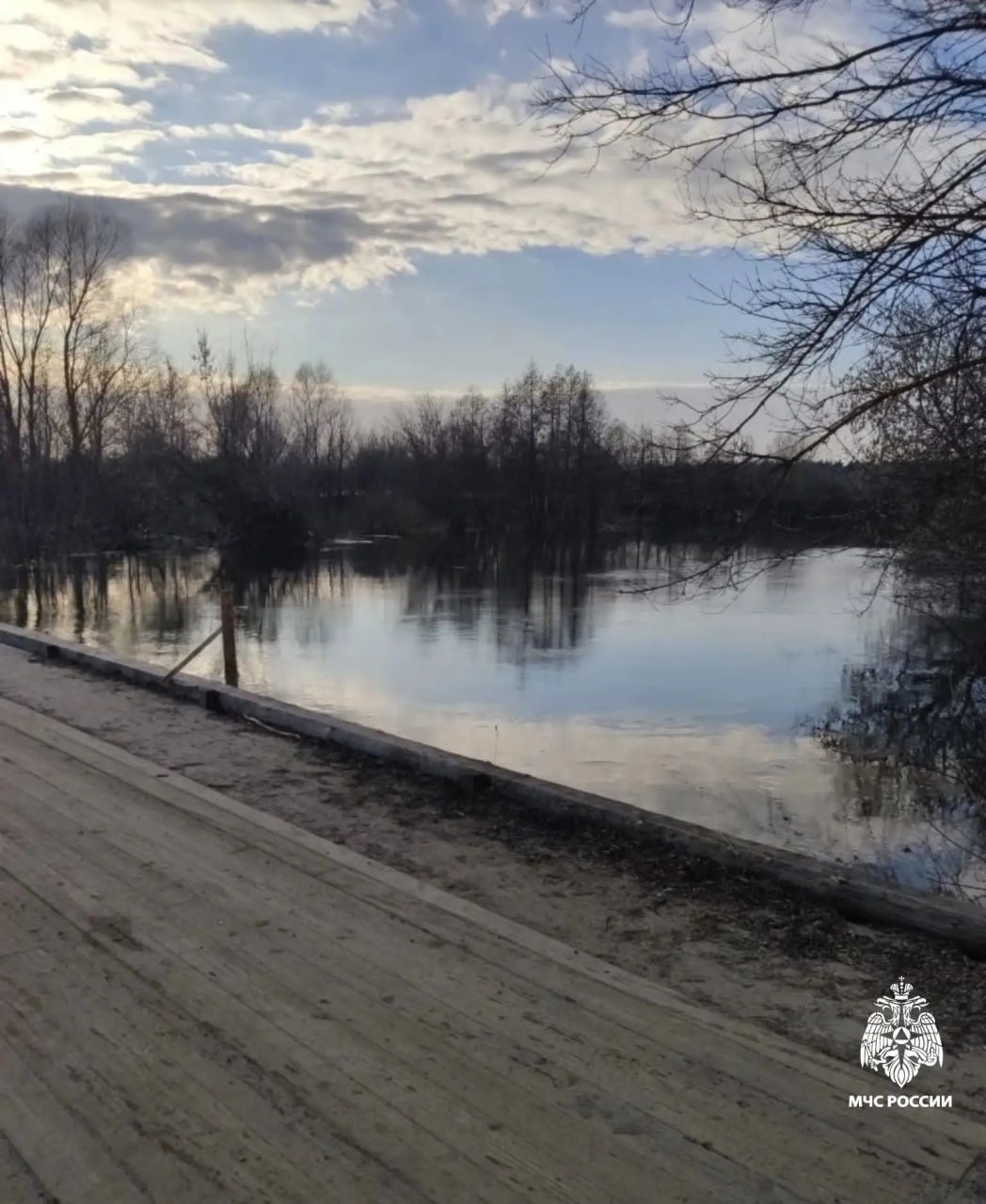 Из-за угрозы подтопления движение по низководному мосту в Мичуринском округе перекрыто Из-за угрозы подтопления движение по низководному мосту в Мичуринском округе перекрыто