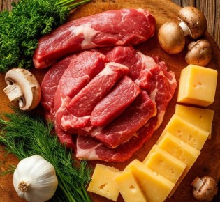 Ароматный пирог с мясной начинкой и грибами