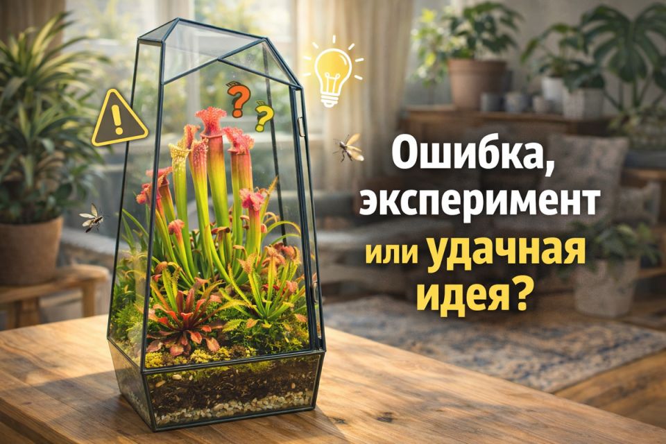 Флорариум с хищными растениями: замысел или реальность?