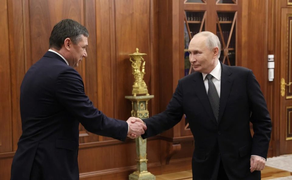 6 мая президент России Владимир Путин провёл рабочую встречу с главой Тамбовской области Евгением Первышовым