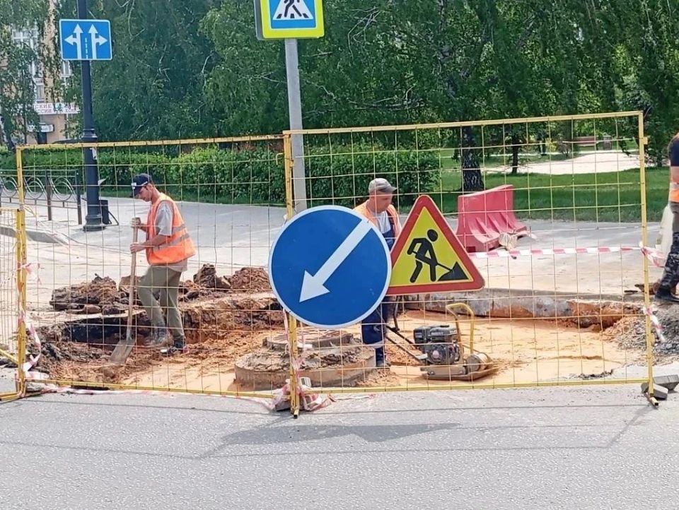 В областном центре завершены ремонтно-восстановительные работы на перекрёстке улиц Карла Маркса и Мичуринской