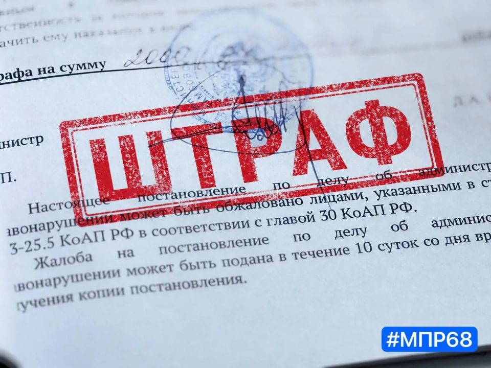 Тамбовчанина оштрафовали за попытку сброса отходов в запрещённом месте