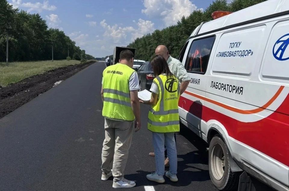 В Тамбовской области ремонтируют дорогу «Полевой – Подвигаловка – Берёзовка»