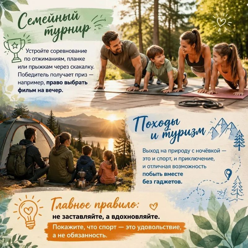 Семейный спорт: как приучить детей к активному образу жизни Семейный спорт: как приучить детей к активному образу жизни