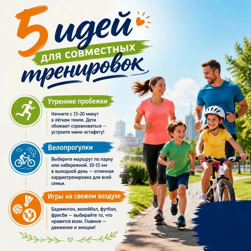 Семейный спорт: как приучить детей к активному образу жизни