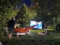 В парке Ласки в Тамбове был замечен импровизированный кинотеатр
