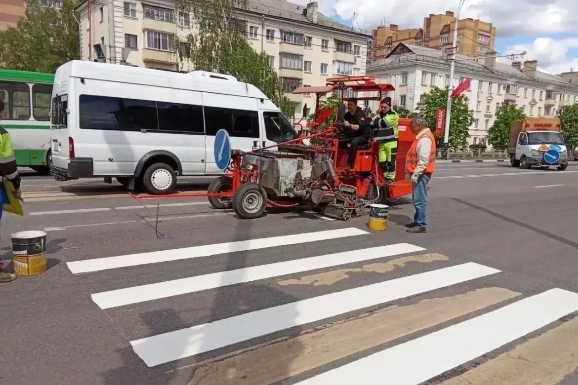 Почти во всём Тамбове обновили дорожную разметку