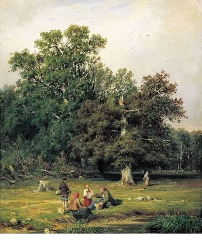 Искусство по выходным. Иван Шишкин, «За грибами», 1870 год На картине «За грибами» художник изобразил крестьянскую семью, которая решила сделать привал возле лесного пруда