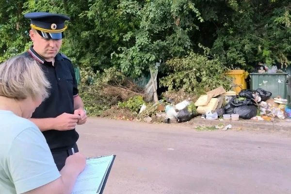 У парка Дружбы в Тамбове выявили случаи незаконного складирования отходов