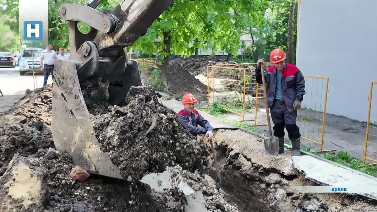 В Тамбове на улице Набережной восстанавливают благоустройство после ремонта трубопровода