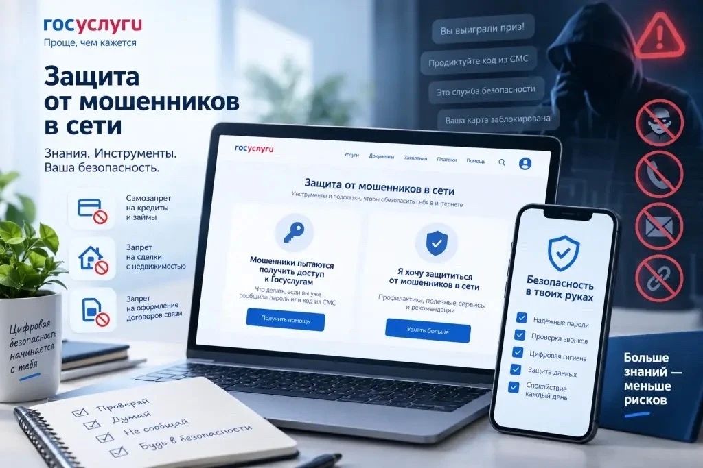 В рамках федерального проекта «Государство для людей» Минцифры России и Аналитический центр при Правительстве Российской Федерации реализовали цифровой сервис по жизненной ситуации «Защита от мошенников в сети» на Едином...