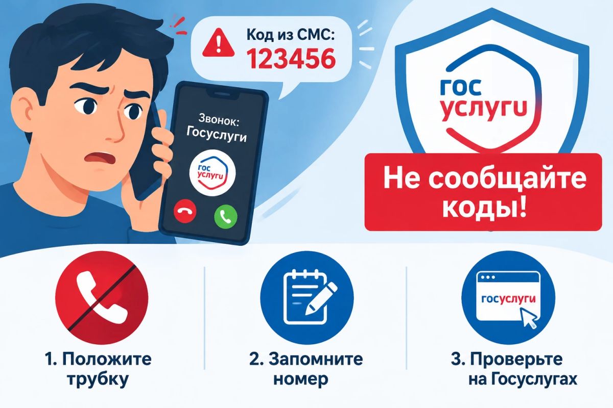 «Здравствуйте, я из Госуслуг, продиктуйте код из СМС»