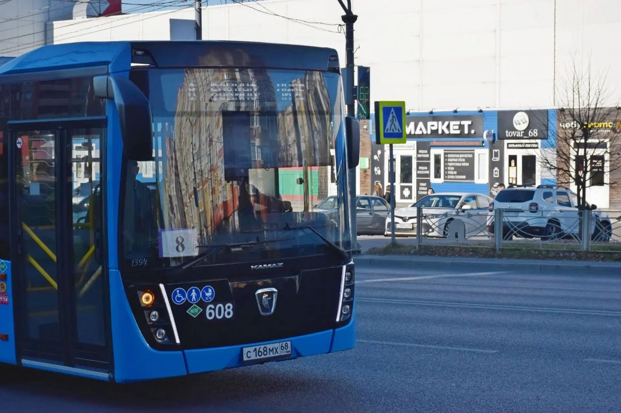 На маршруте № 8 в Тамбове увеличилось количество автобусов